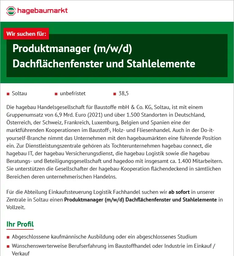 hagebau Handelsgesellschaft für Baustoffe